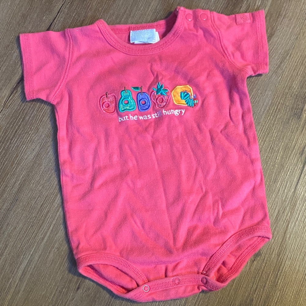 Carter's Pink Bodysuit with Fruit Embroidery